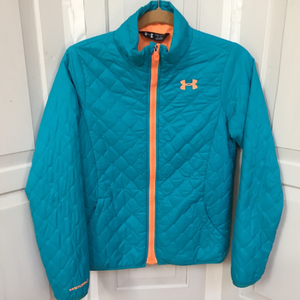 Under Armour Storm 1 Blue Quilted Jacket Youth Lg/ Women Sm - Picture 2 of 16